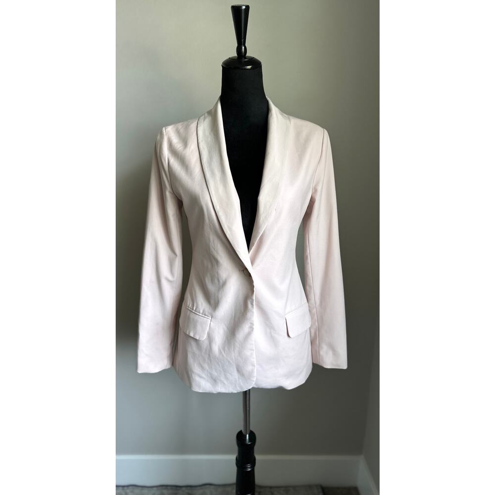 ELIZABETH & JAMES Women's Pale Pink Tailored Single Breasted Blazer Size 6